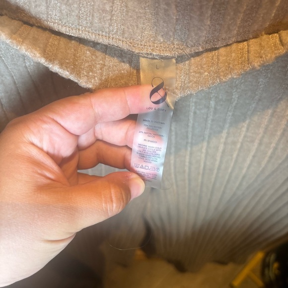 Lou & Grey Brushed Ribbed Wide-Leg Pants - Picture 3 of 5